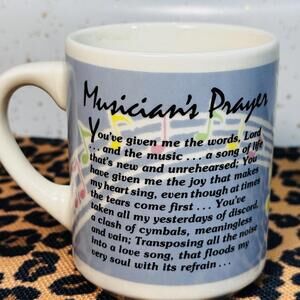 Vintage Abbey Press Musician's Prayer Ceramic Coffee Mug